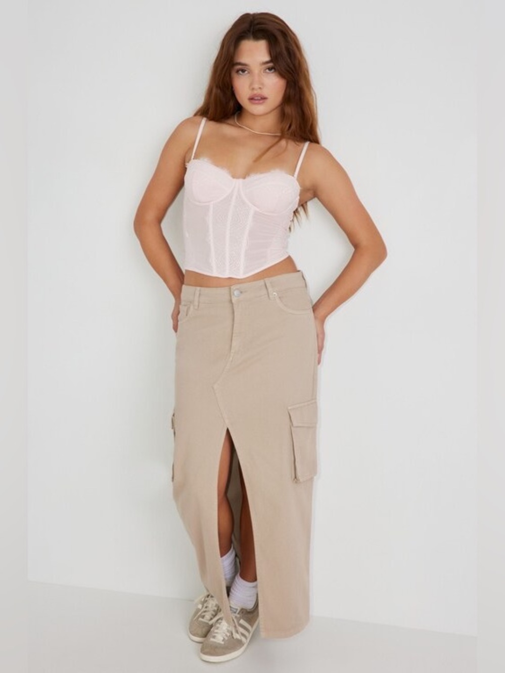Garage Cargo Midi Skirt Size Small